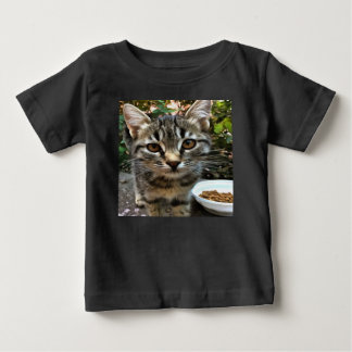 Tabby Cat Kitten Making Eye Contact Baby T-Shirt