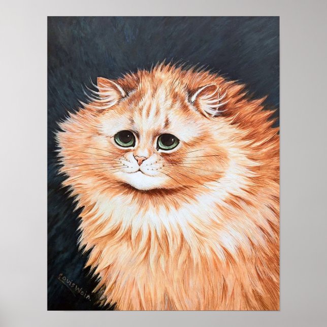 Tabby Cat, Louis Wain Poster (Front)