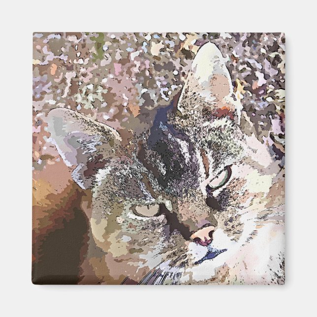 TABBY CAT MAGNET (Front)