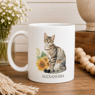Tabby Cat Monogram Coffee Mug