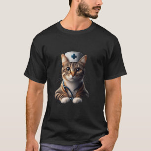 Tabby Cat Nurse Meowical Care T-Shirt