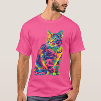 Tabby Cat Orange Cat Popart funny T-Shirt
