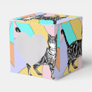 Tabby Cat Pastel Birthday Cats Cake Favour Box