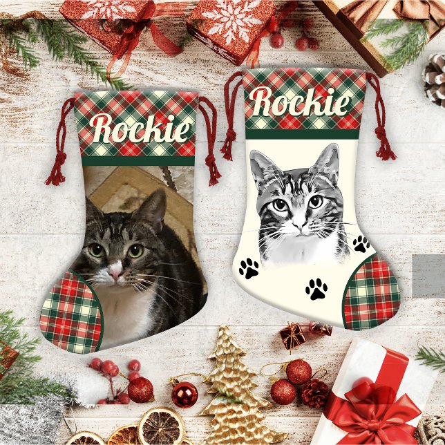 Tabby Cat Personalised Christmas Stocking (Creator Uploaded)
