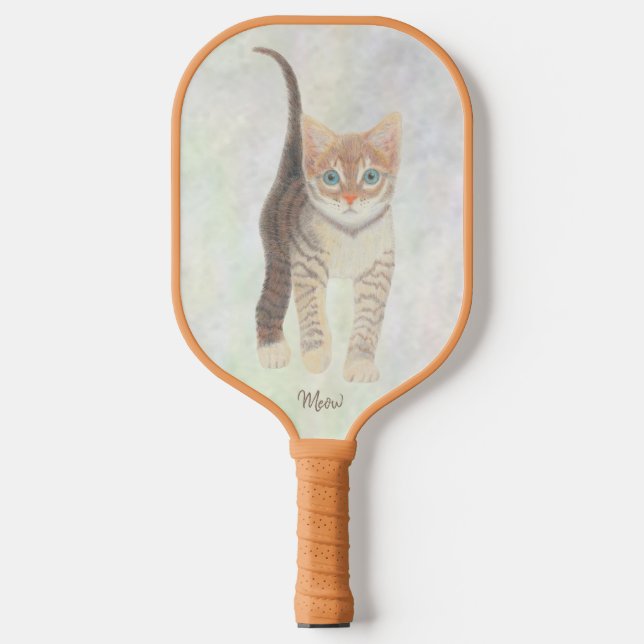Tabby Cat Pickleball Paddle (Front)
