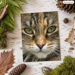 Tabby Cat Portrait Postcard