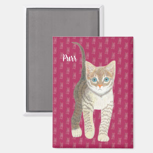 Tabby Cat Rectangular Magnet