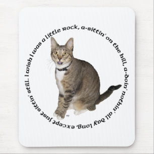 Tabby Cat Wishes Mouse Pad