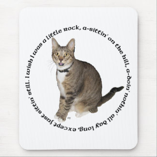 Tabby Cat Wishes Mouse Pad