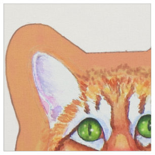 Tabby Cat with Dancing Mice Pillow Fabric