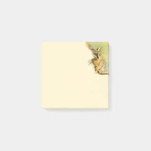 Tabby Cat with Pink Heart Nose Brushstrokes Post-it Notes