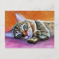 Tabby Cat with Smooshy Face