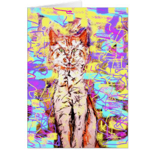 tabby cats rock popart