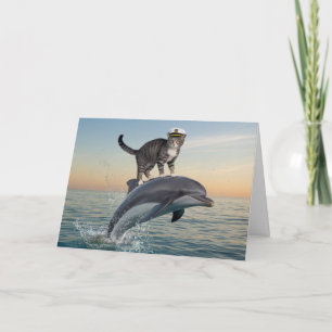 Tabby Dolphin Card