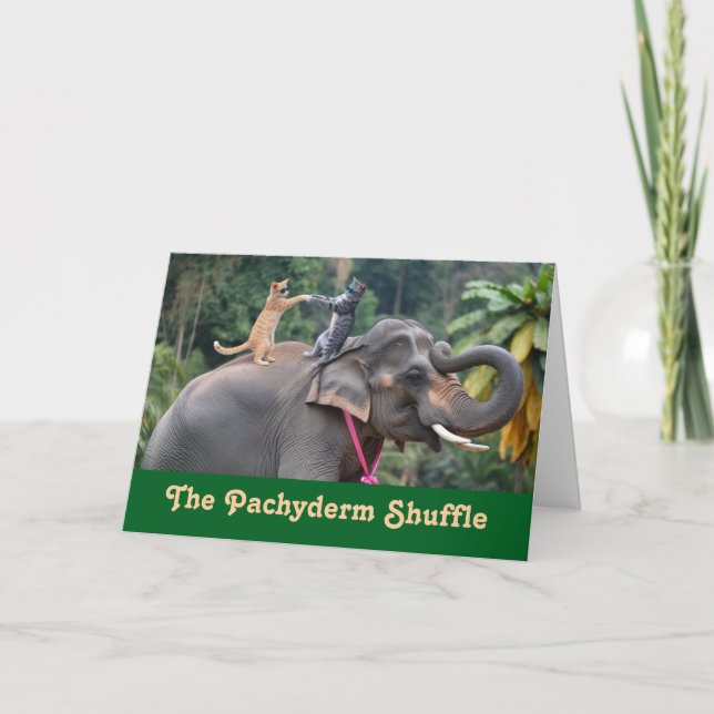 Tabby Elephant Dance Card (Front)