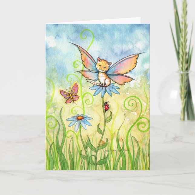 Tabby Fae Greeting Card by Molly Harrison (Front)