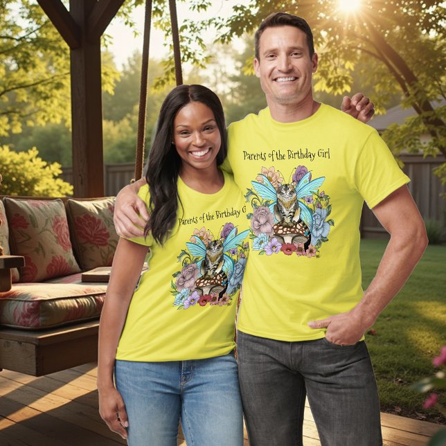 Tabby Fairy Cat Mushroom Floral T-Shirt (Creator Uploaded)