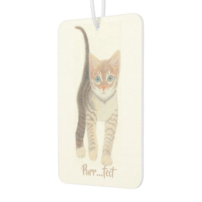 Tabby Kitten Car Air Freshener (Left)