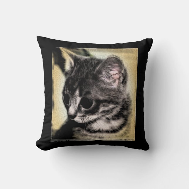 Tabby Kitten Cushion (Front)