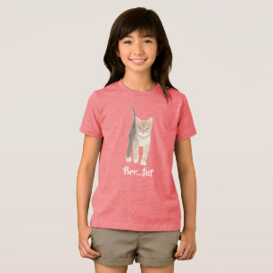 Tabby Kitten Girl's Tri-Blend Shirt