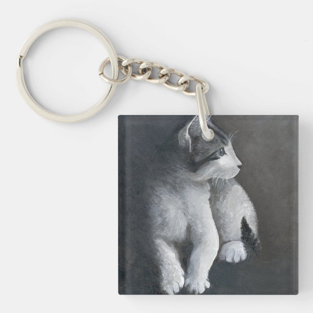 Tabby Kitten Key Ring (Front)