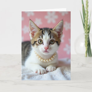 Tabby Kitten Mothers Day Card