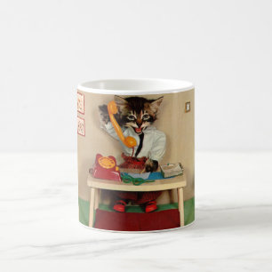 tabby kitten secretary RPPC Coffee Mug