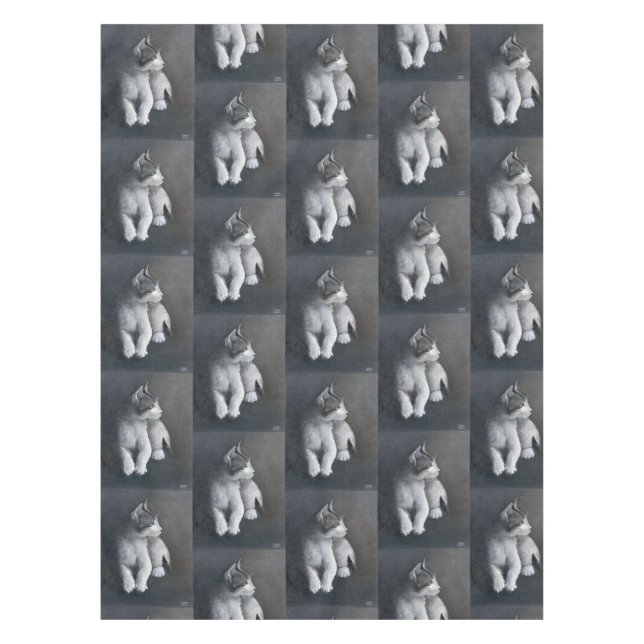 Tabby Kitten Tablecloth (Front)