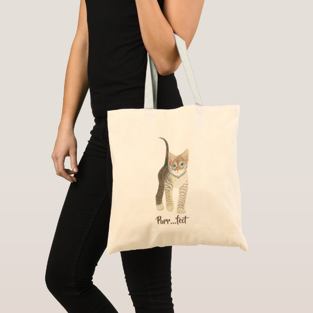 Tabby Kitten Tote Bag (Front (Product))