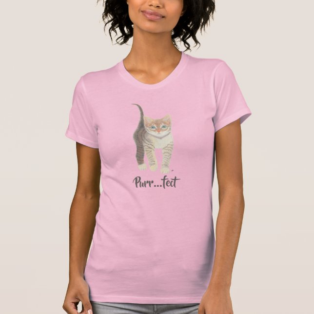 Tabby Kitten Women's Pink T-Shirt (Front)