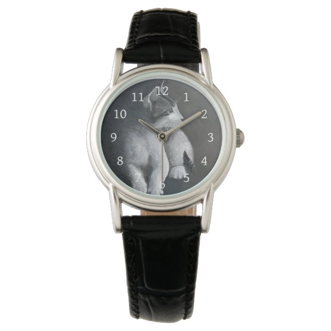 Tabby Kitten Wrist Watch (Front)