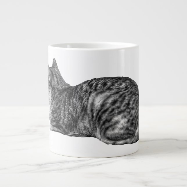 Tabby Loaf, Soft Texture Large Coffee Mug (Front)