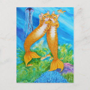 Tabby MerCats Postcard