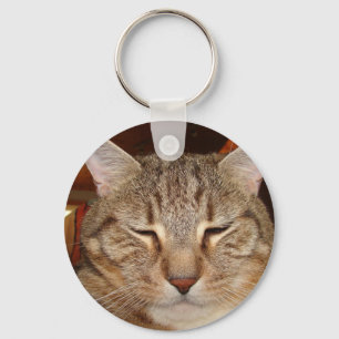 Tabby Tiger Cat Key Ring