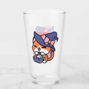Tabby Witch Brew – Cute Halloween Cat Design Glass
