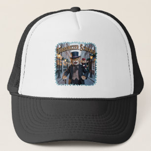 Tabbynezer Scrooge Illustration – Tabby Scrooge Trucker Hat
