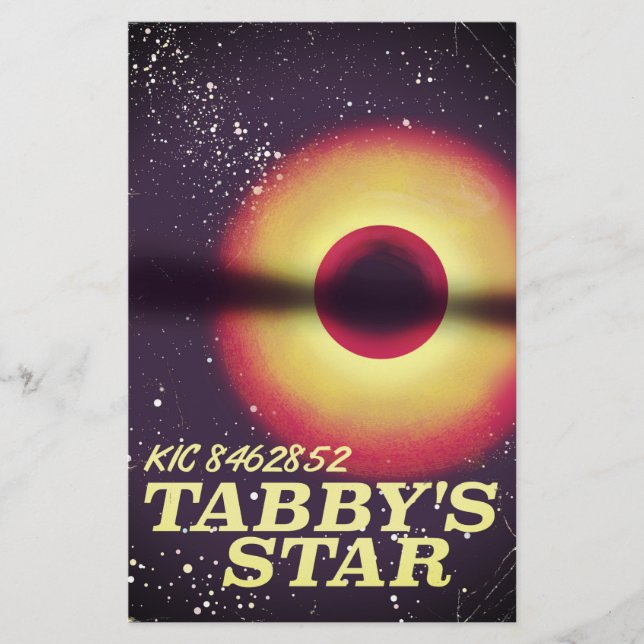 Tabbys star space poster stationery (Front)