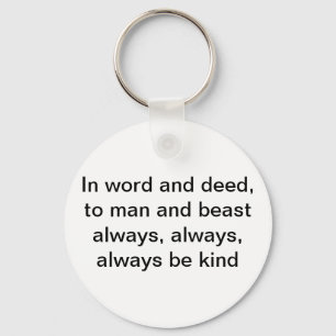 Tabethan Motto Key Ring