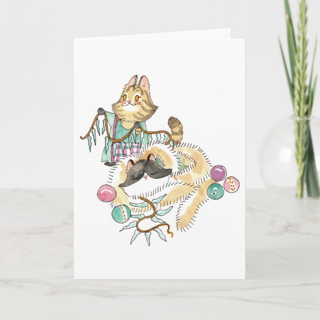 Tabitha and Figaro Greeting Card (Front)