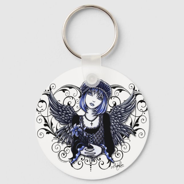 "Tabitha" Gothic Guardian Angel Keychain (Front)
