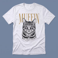 Tabkin Gold Name Black and White Pet Illustration
