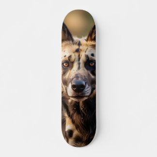 Tabla de Skate Perro Salvaje Africano Atento Skateboard