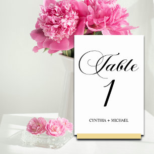Table 1 Modern Script Wedding Table Number