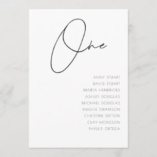 Table 1 Modern Wedding Table Number template