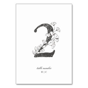 Table 2 Beautiful Floral Sketched Wreath Wedding Number