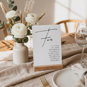 Table 4 Modern Wedding Table Number template