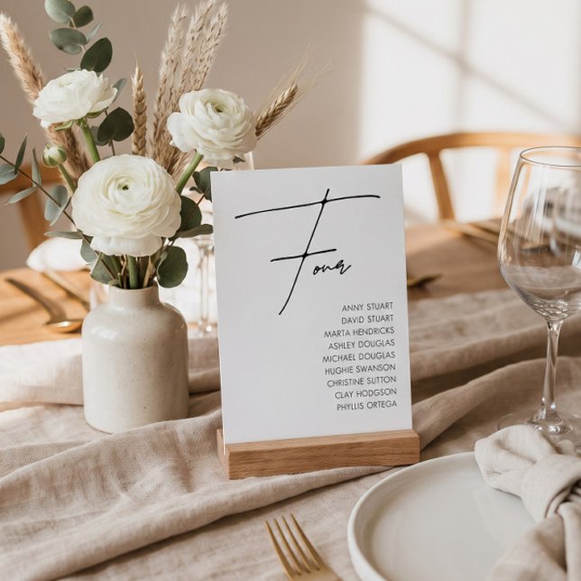 Table 4 Modern Wedding Table Number template (Creator Uploaded)
