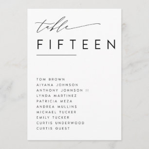 table assignments programme