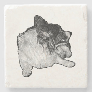 Table Calm: Corgi Grain Stone Coaster