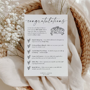 Table Captain Wedding Game Card